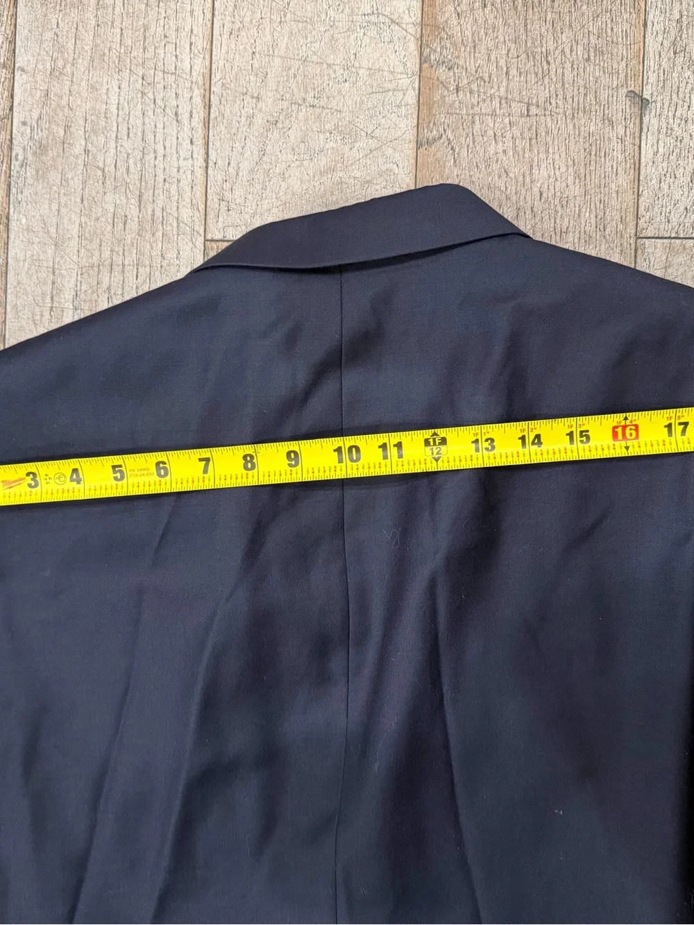 Vintage Hickey Freeman 100% Worsted Wool Blazer Jacket Navy Blue 50R USA Made